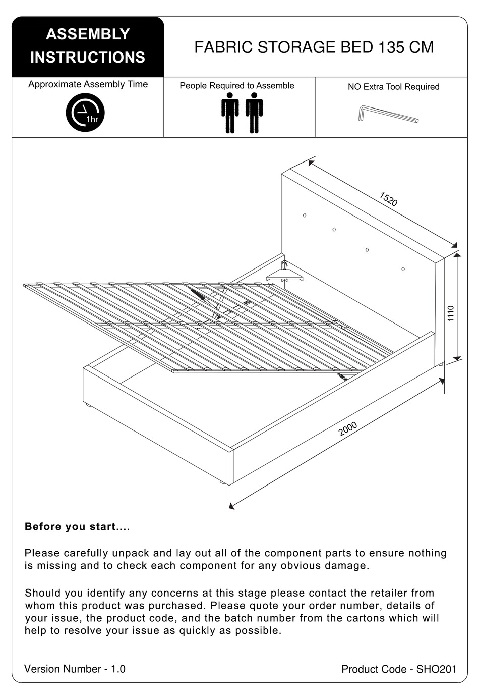 JULIAN BOWEN SHO201 ASSEMBLY INSTRUCTIONS MANUAL Pdf Download ManualsLib