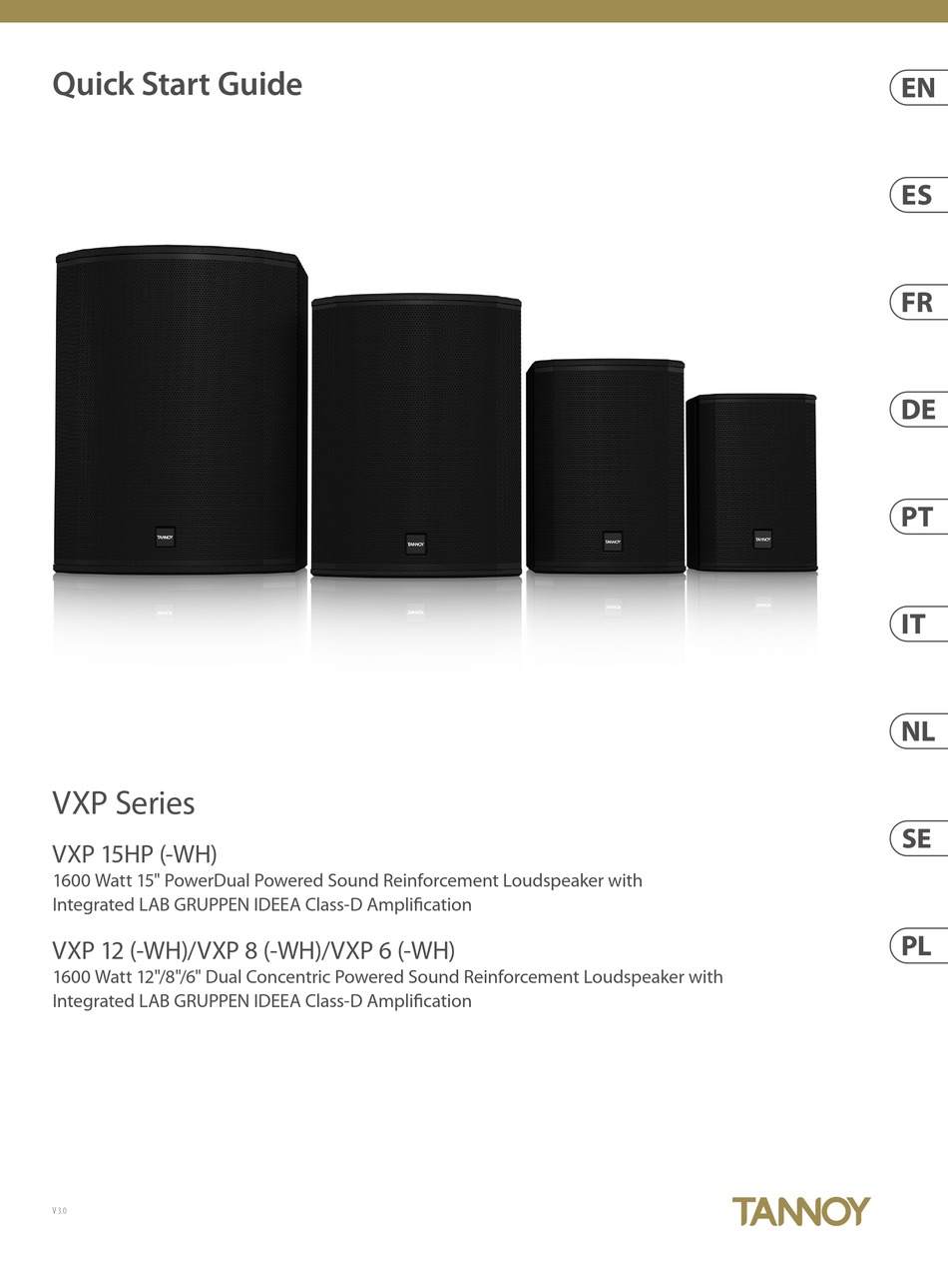 TANNOY VXP SERIES QUICK START MANUAL Pdf Download ManualsLib