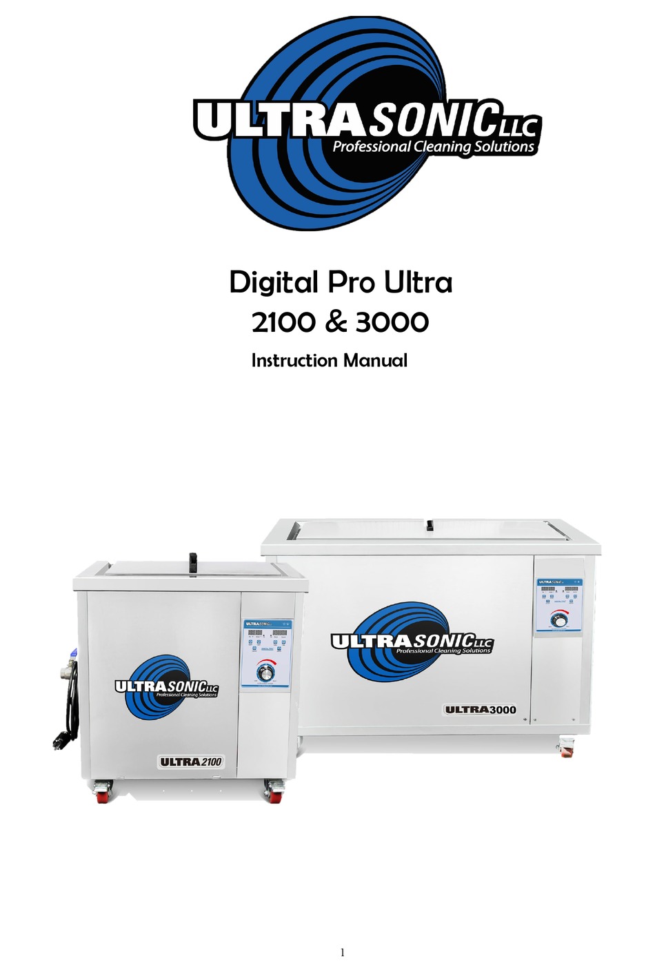 ULTRASONIC DIGITAL PRO ULTRA 2100 INSTRUCTION MANUAL Pdf Download