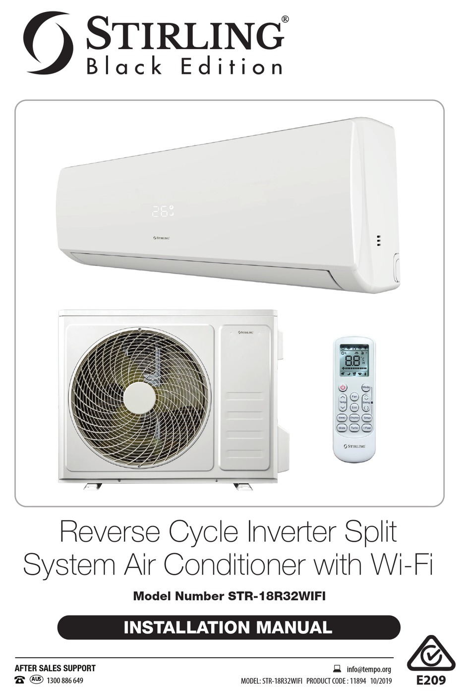 STIRLING BLACK EDITION STR18R32WIFI INSTALLATION MANUAL Pdf Download