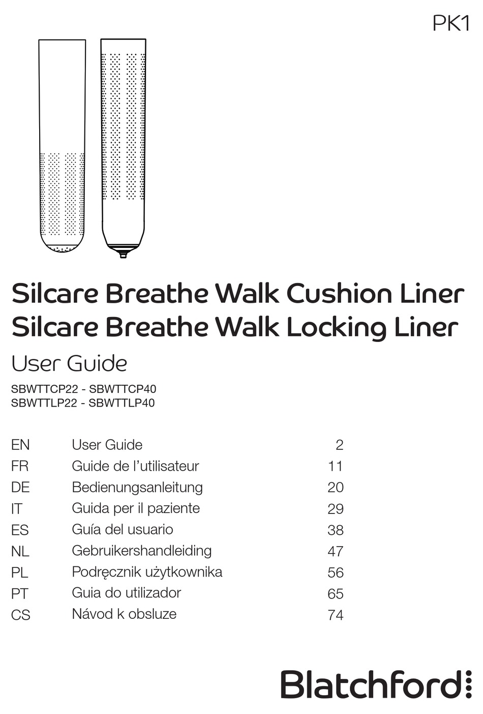 BLATCHFORD SILCARE BREATHE WALK CUSHION LINER USER MANUAL Pdf Download ...