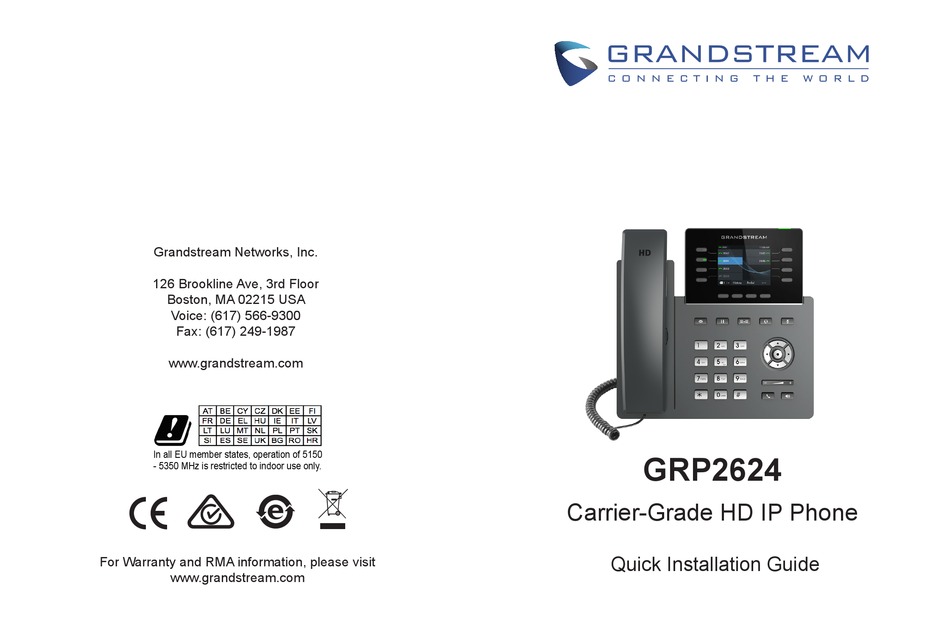 grandstream-networks-grp2624-quick-installation-manual-pdf-download
