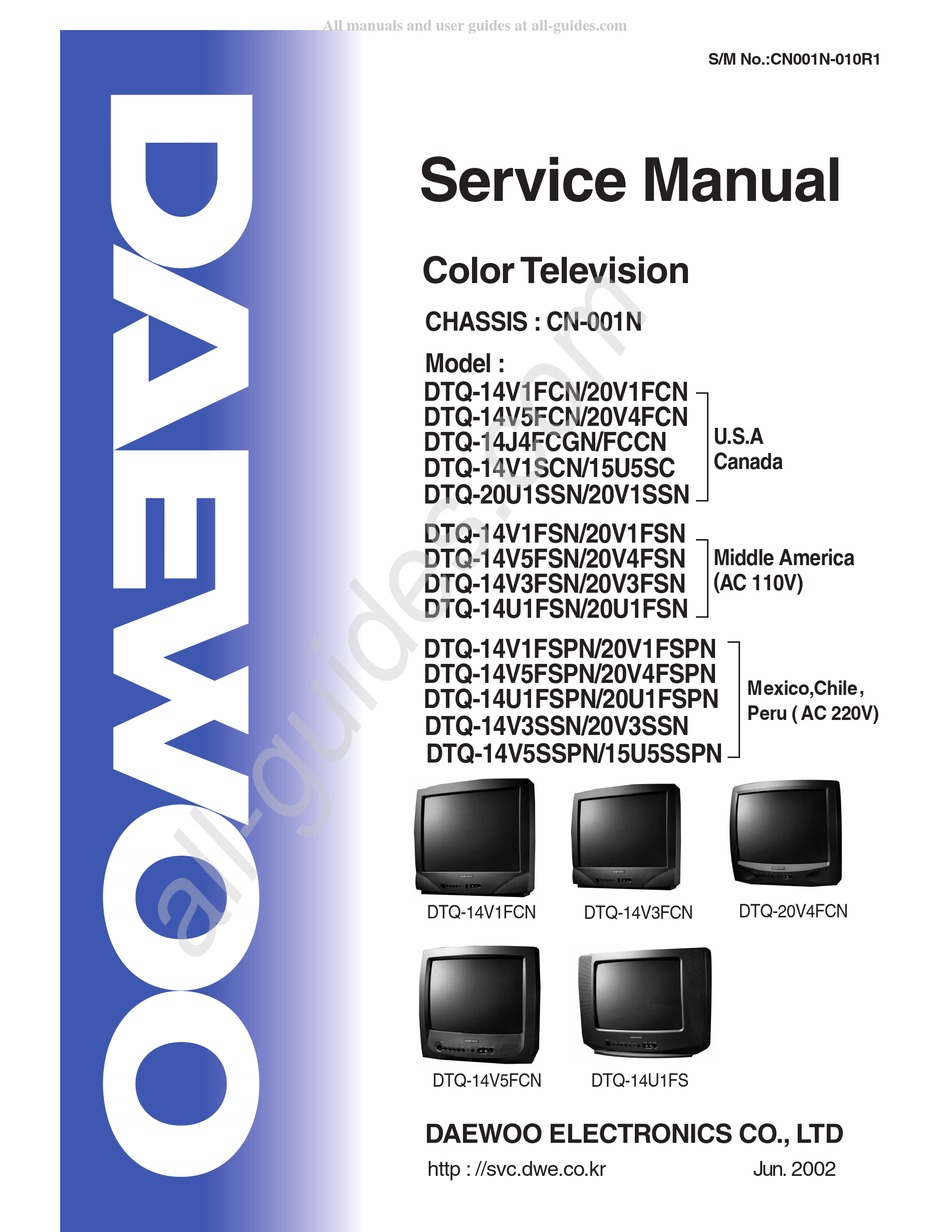 DAEWOO ELECTRONICS DTQ-14V1FCN SERVICE MANUAL Pdf Download | ManualsLib