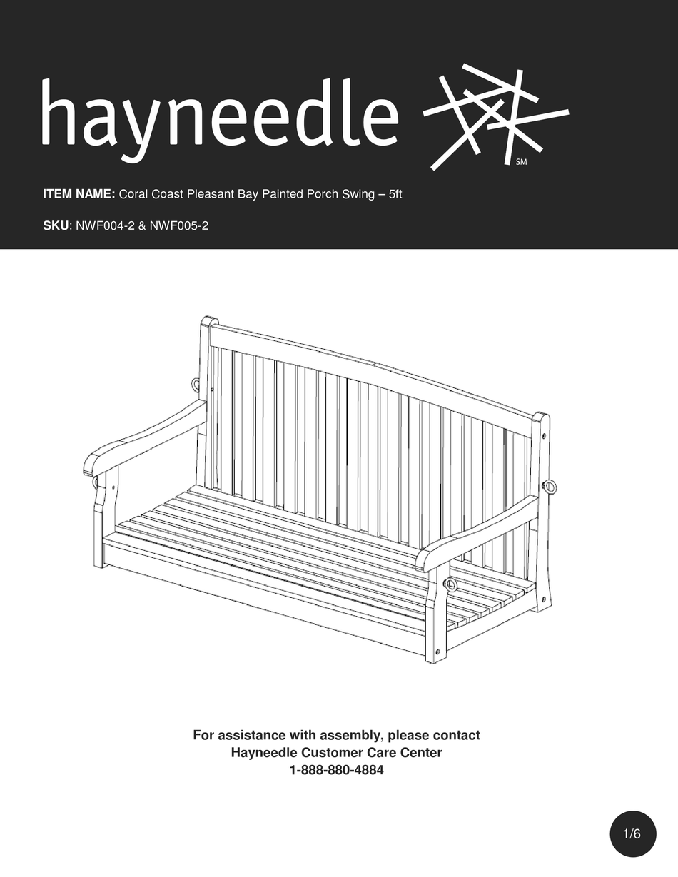 HAYNEEDLE NWF0042 ASSEMBLY INSTRUCTIONS MANUAL Pdf Download ManualsLib
