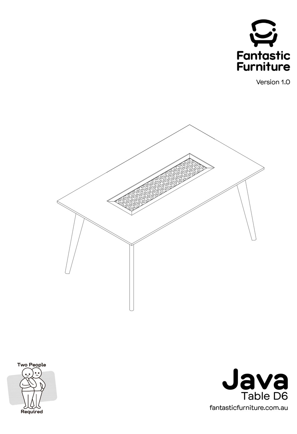 FANTASTIC FURNITURE JAVA TABLE D6 MANUAL Pdf Download ManualsLib