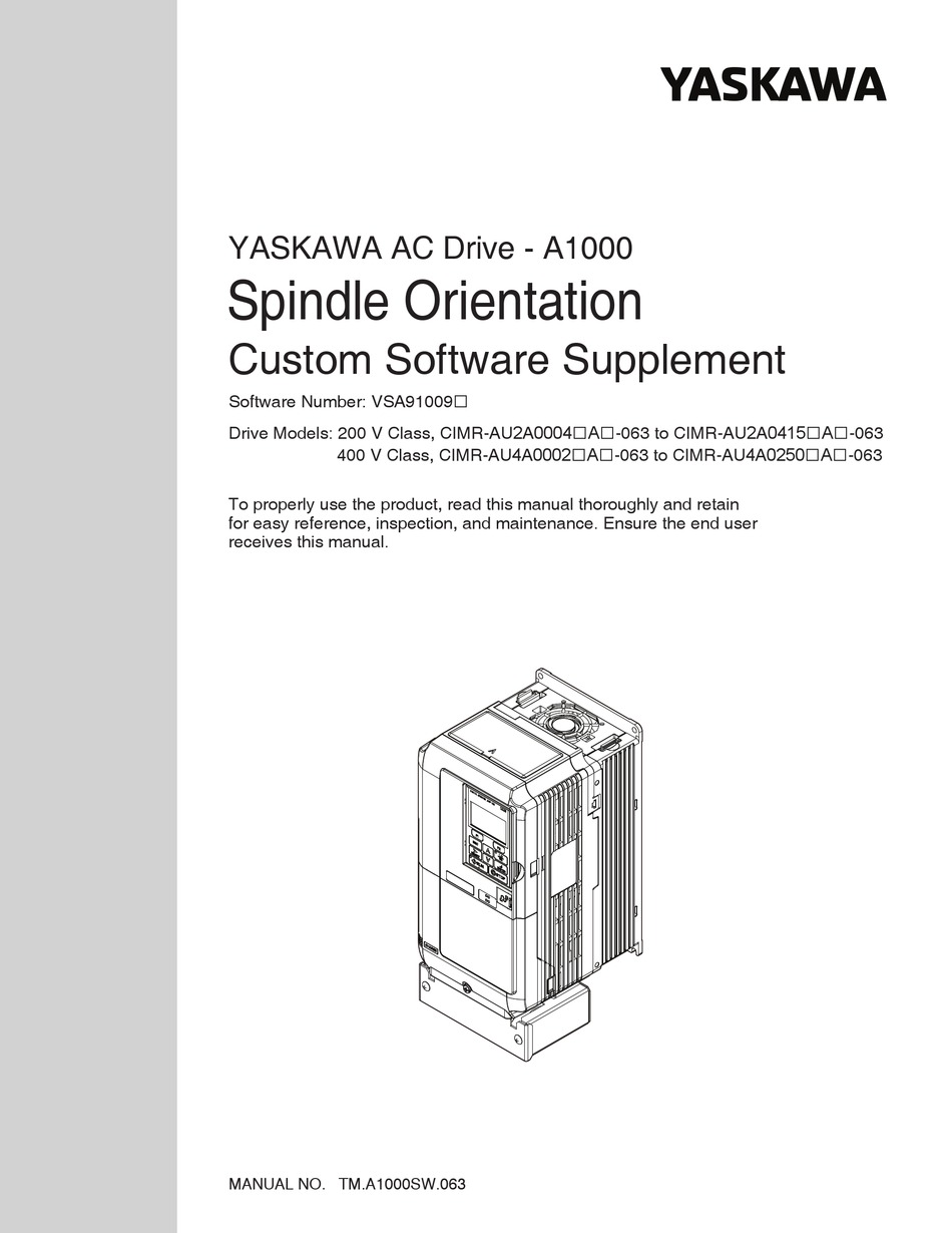 YASKAWA A1000 MANUAL Pdf Download ManualsLib