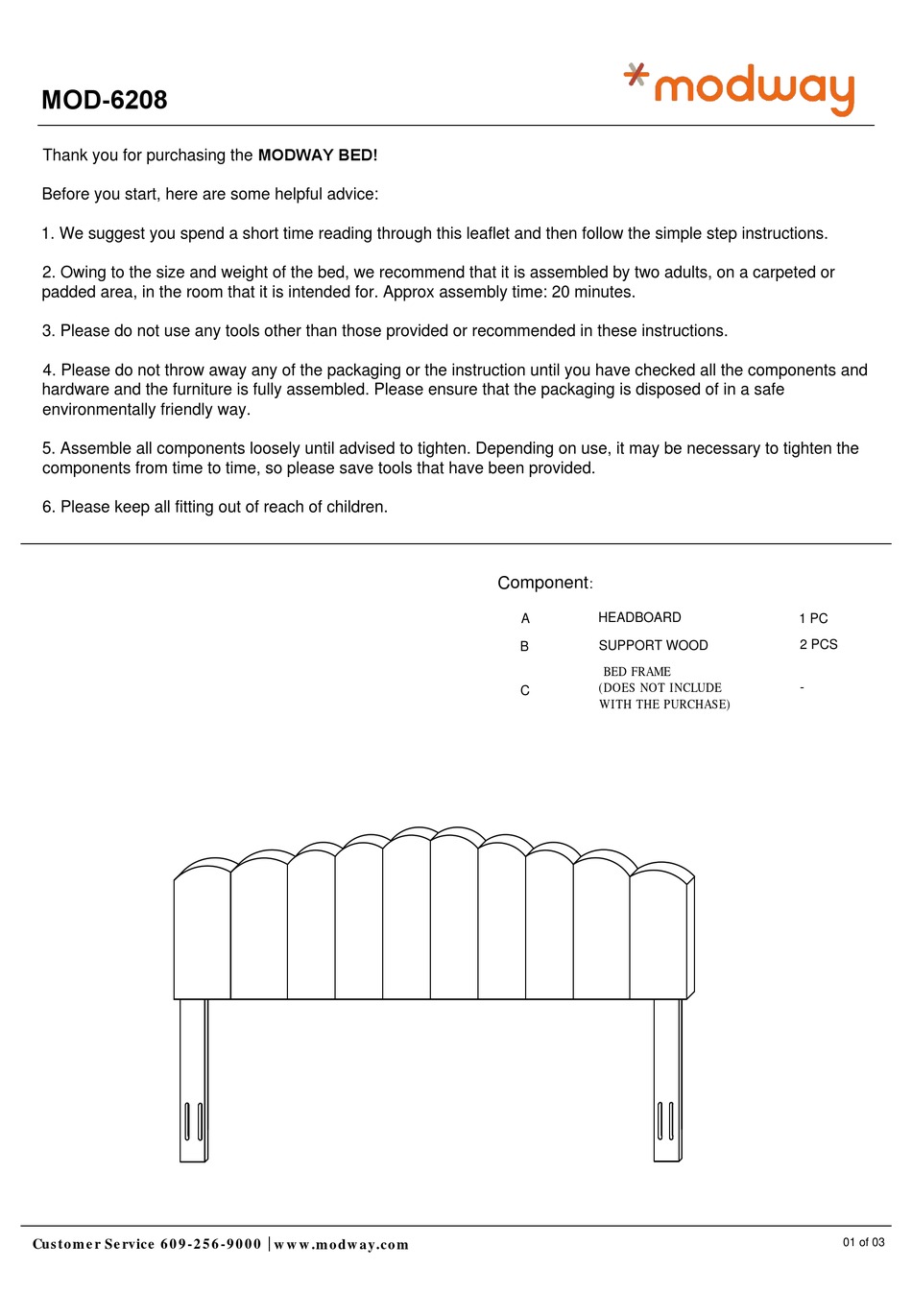 MODWAY MOD6208 QUICK MANUAL Pdf Download ManualsLib