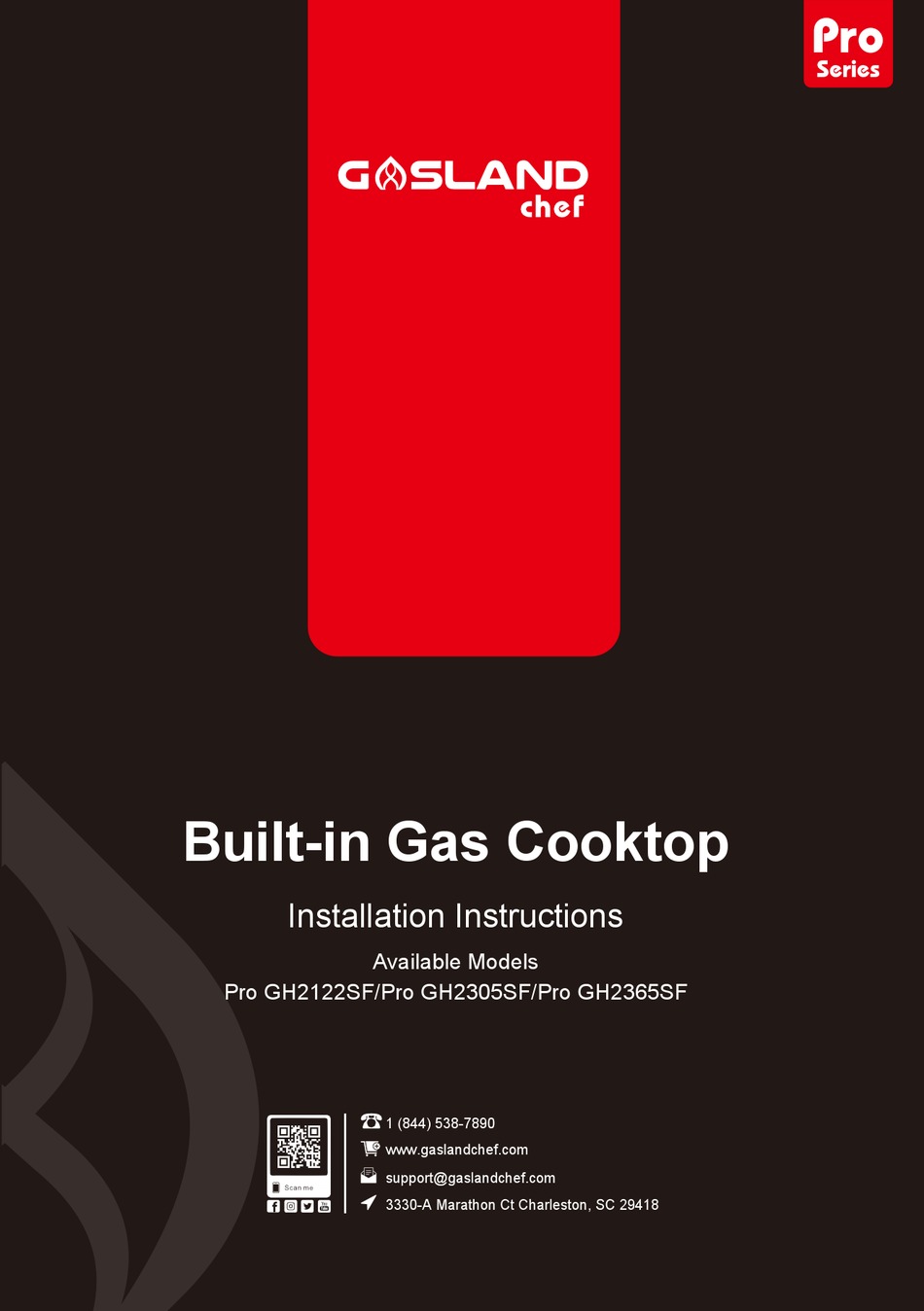 GASLAND CHEF PRO SERIES INSTALLATION INSTRUCTIONS MANUAL Pdf Download