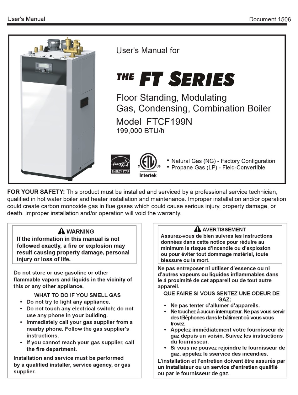 LAARS FT SERIES USER MANUAL Pdf Download ManualsLib