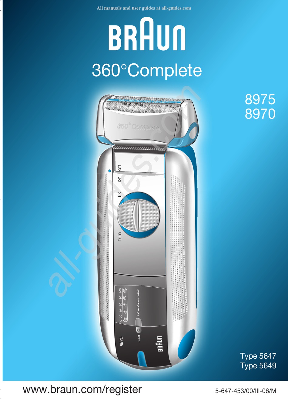 BRAUN 360 COMPLETE MANUAL Pdf Download ManualsLib