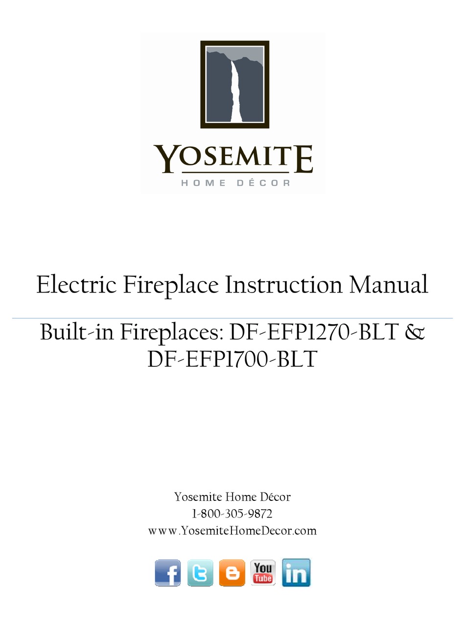 YOSEMITE HOME DECOR DFEFP1270BLT INSTRUCTION MANUAL Pdf Download