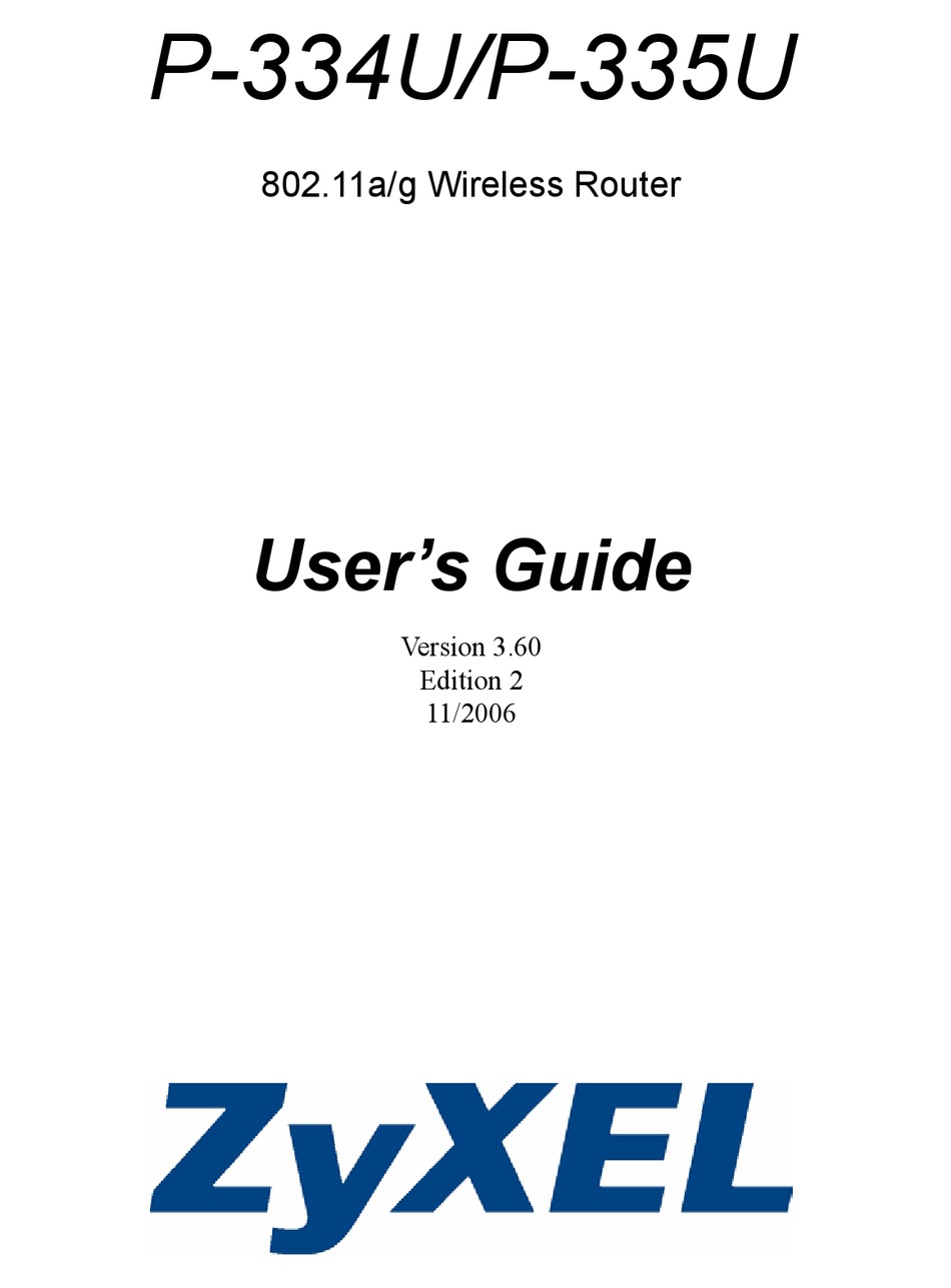 Zyxel Communications P 335u User Manual Pdf Download Manualslib