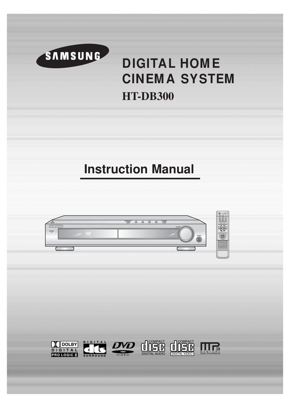 SAMSUNG HT-DB300 HOME THEATER SYSTEM INSTRUCTION MANUAL | ManualsLib