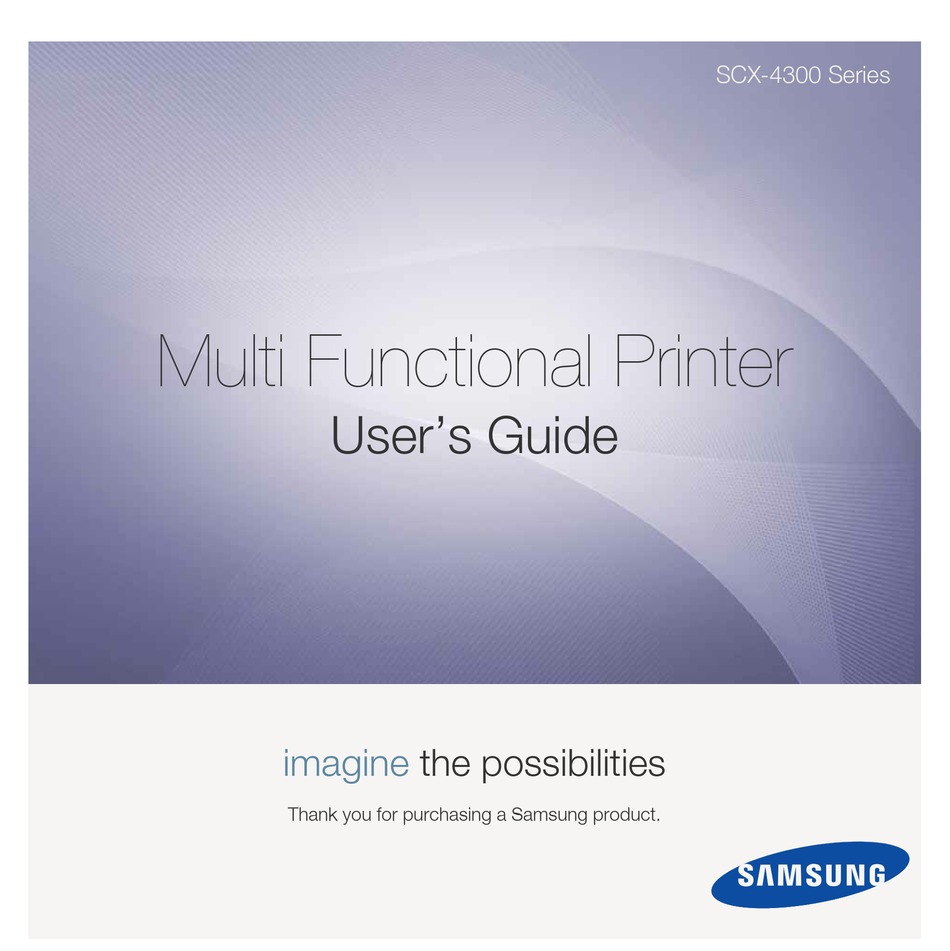 Samsung Scx 4300 User Manual Pdf Download Manualslib