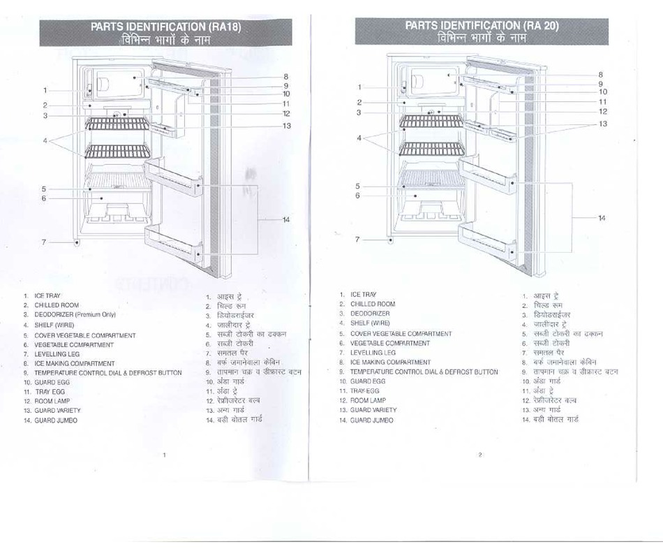 SAMSUNG RA19FGSB REFRIGERATOR USER MANUAL | ManualsLib