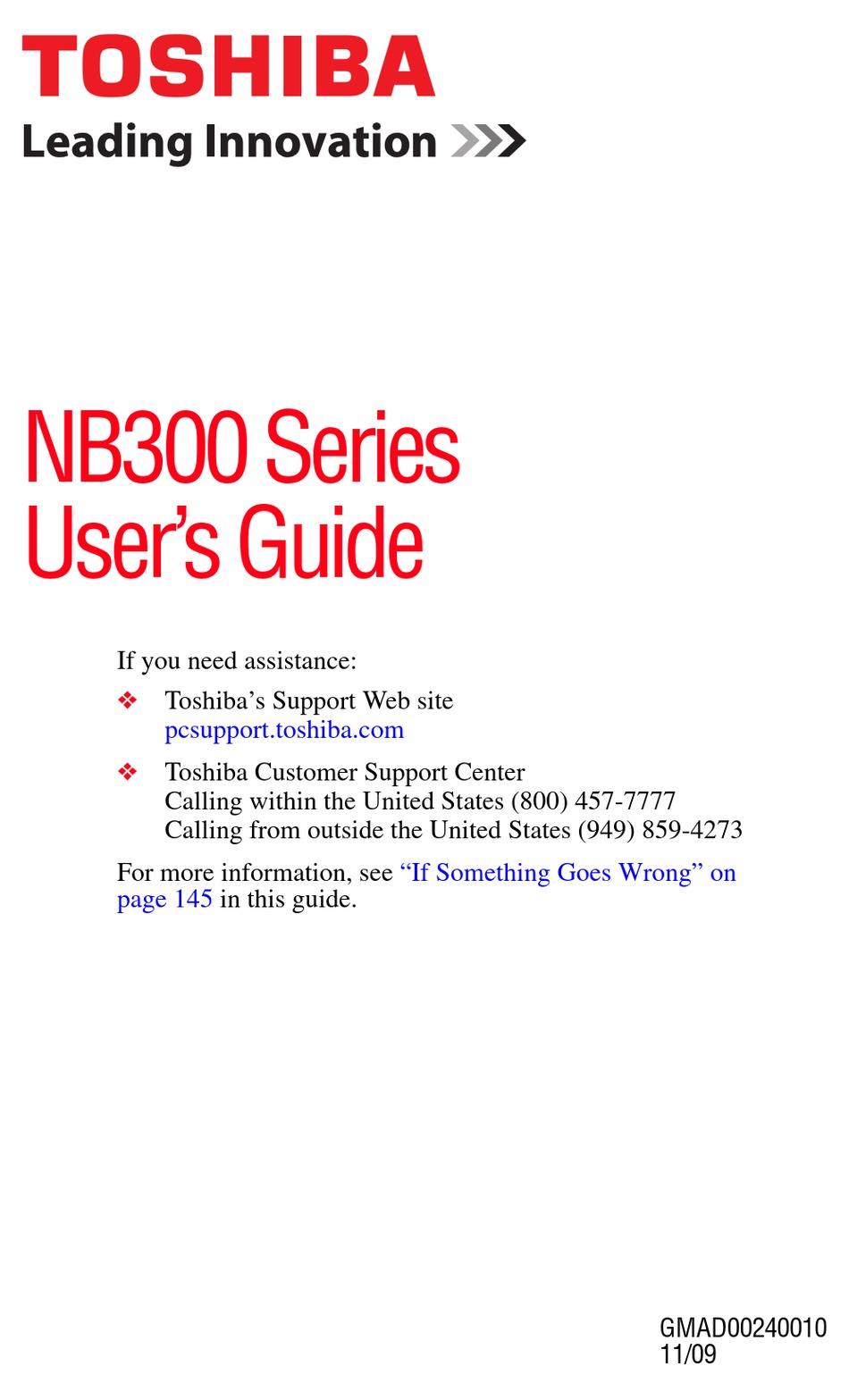 Toshiba Nb305 N310 User Manual Pdf Download Manualslib