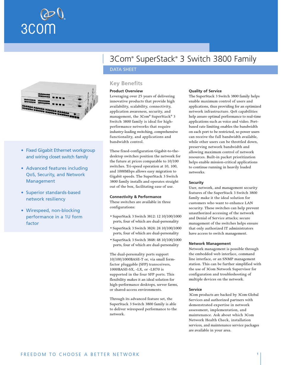 3 Superstack 3 3812 Datasheet Pdf Download Manualslib