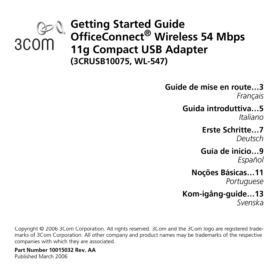 3Com 3CRSHEW696 Wireless LAN USB Adapter Driver Download For Windows
