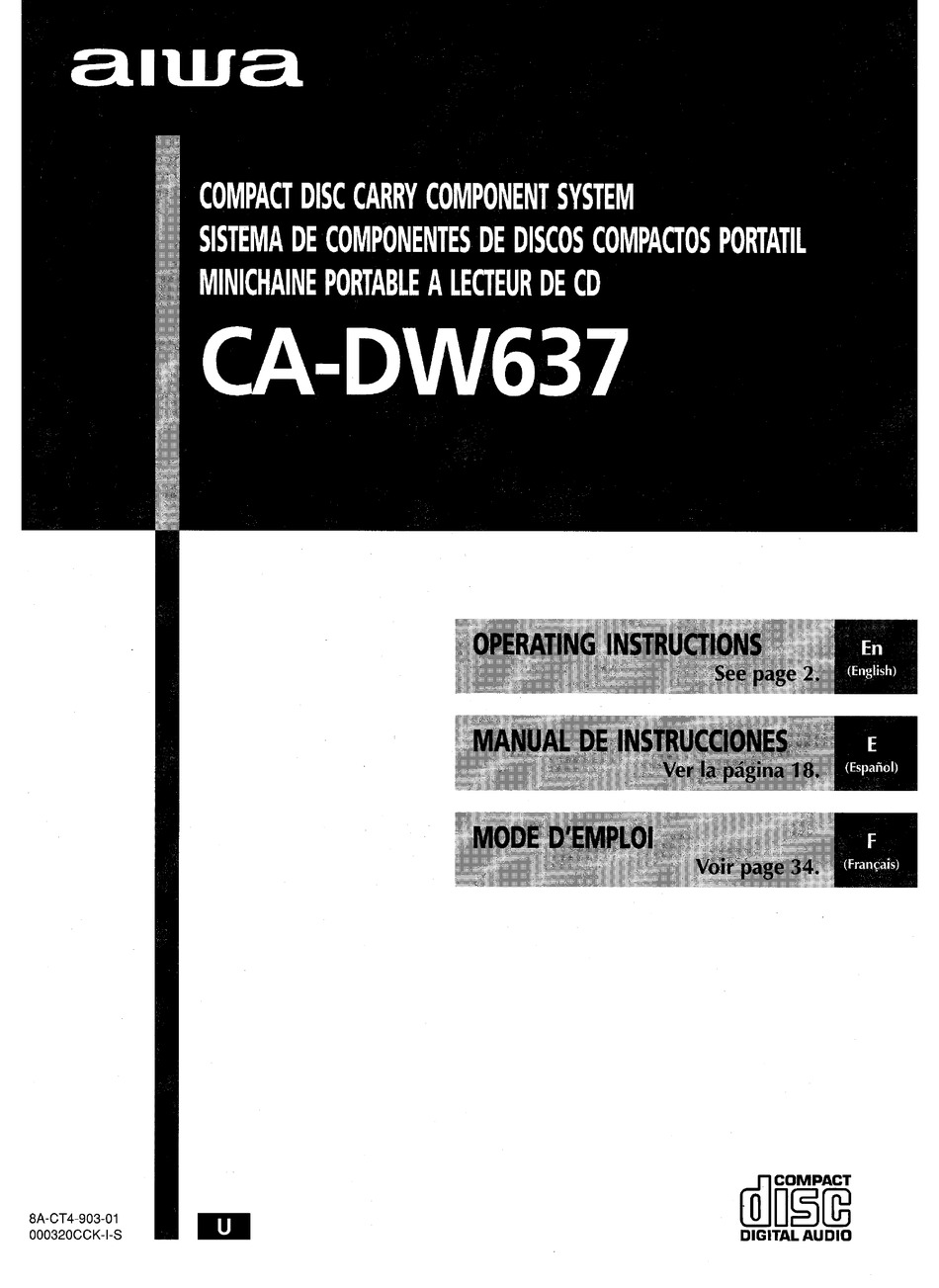 Aiwa CA-DW637 TeKswamp Remote Control
