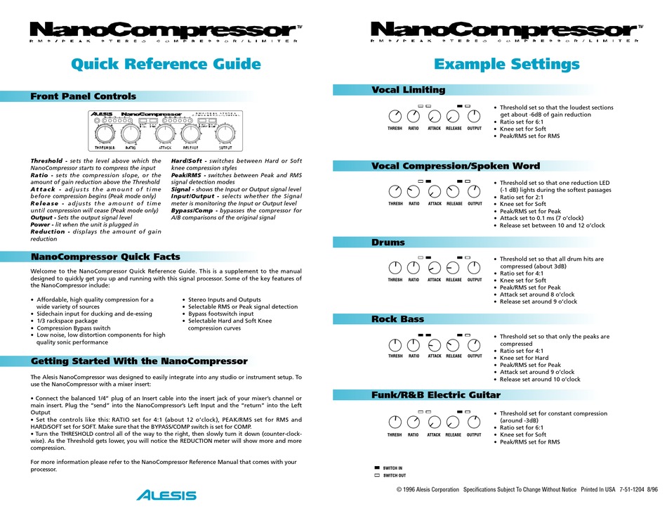 お気にいる】 NanoCompressor ALESIS