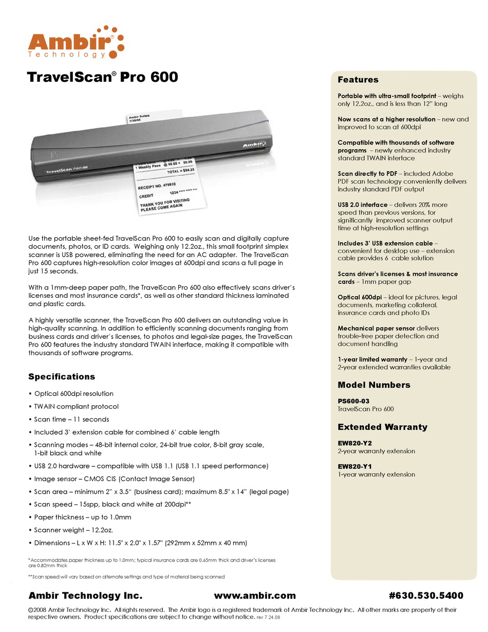 Travelscan Pro Drivers For Mac