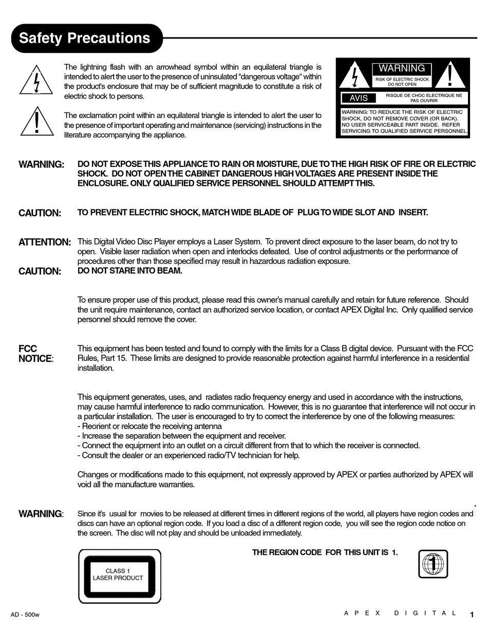 Troubleshooting Guide - Apex Digital AD-500 User Manual [Page 29] |  ManualsLib
