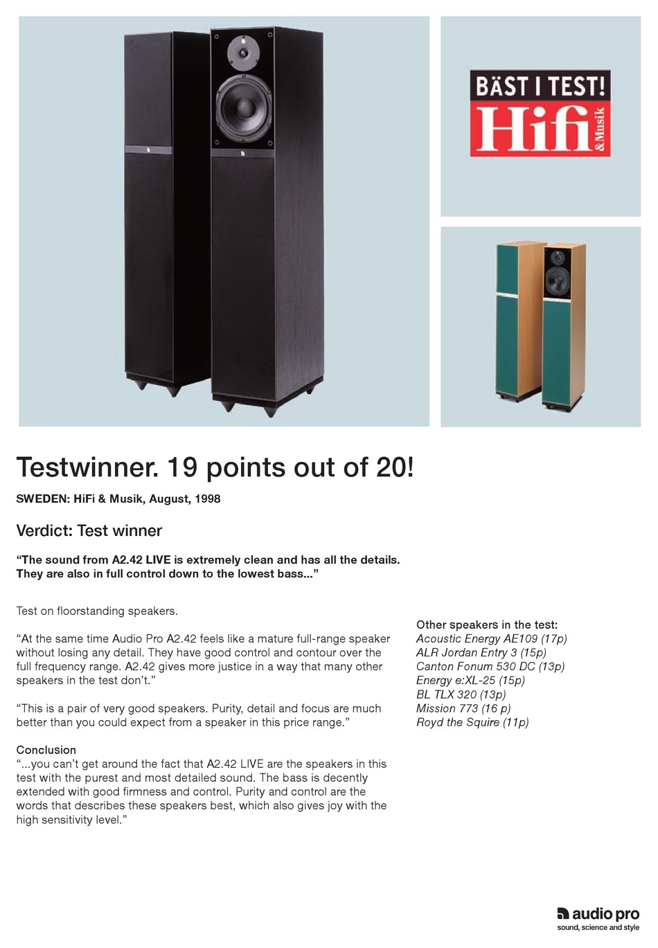 energy xl 25 speakers