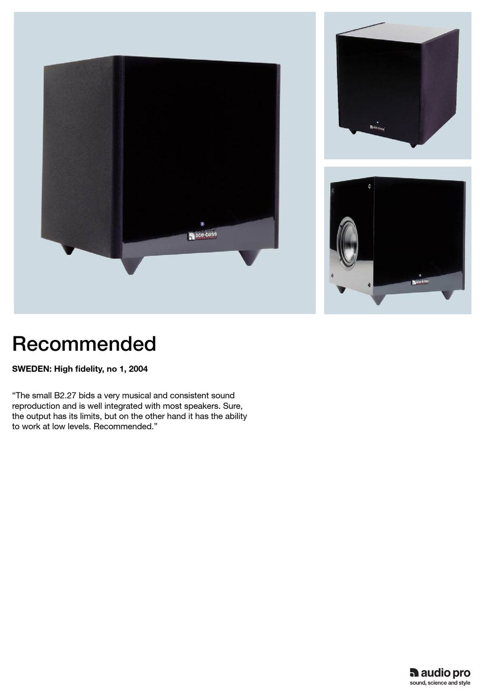 【希少】Audio Pro B2.27MkII サブウーファー アバックWEB-SHOP / 【中古】audio pro B2.27MKII【コード21-05305