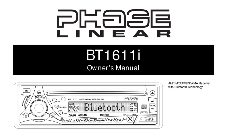 Audiovox Bt I Car Receiver Owner S Manual Manualslib