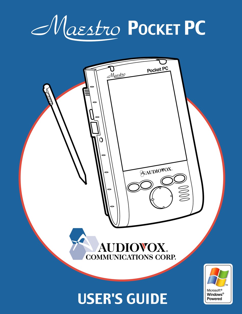 AUDIOVOX MAESTRO PDA USER MANUAL | ManualsLib