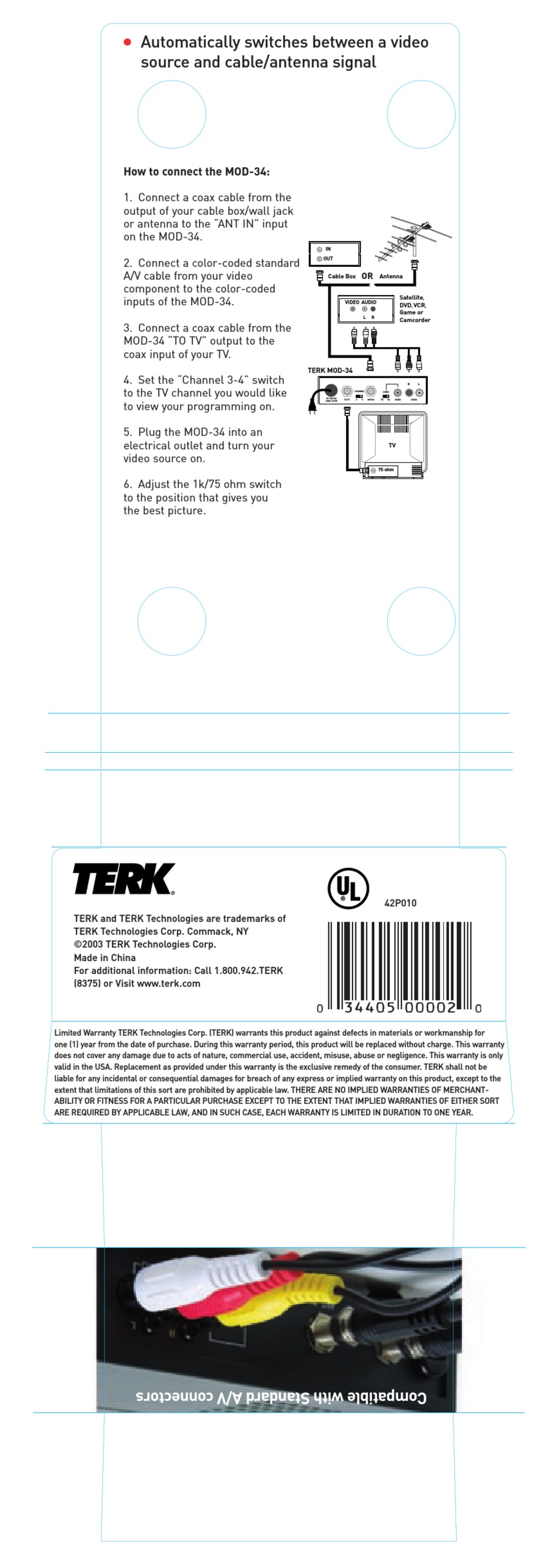 TERK TECHNOLOGIES MOD34 SWITCH CONNECTION MANUAL ManualsLib