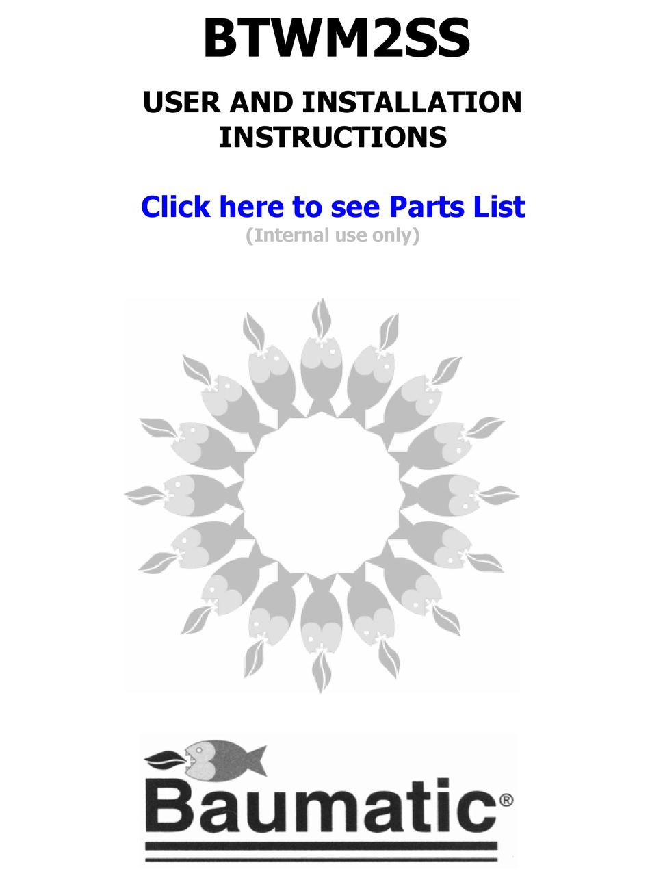 BAUMATIC BTWM2SS MICROWAVE OVEN USER AND INSTALLATION INSTRUCTIONS MANUAL ManualsLib