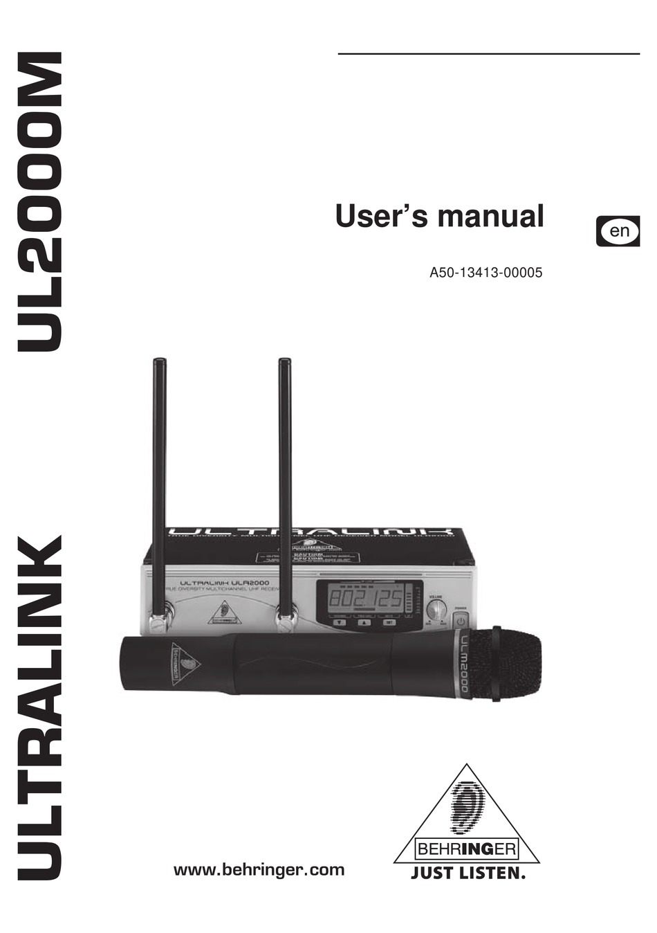 BEHRINGER UL2000M MICROPHONE SYSTEM USER MANUAL ManualsLib