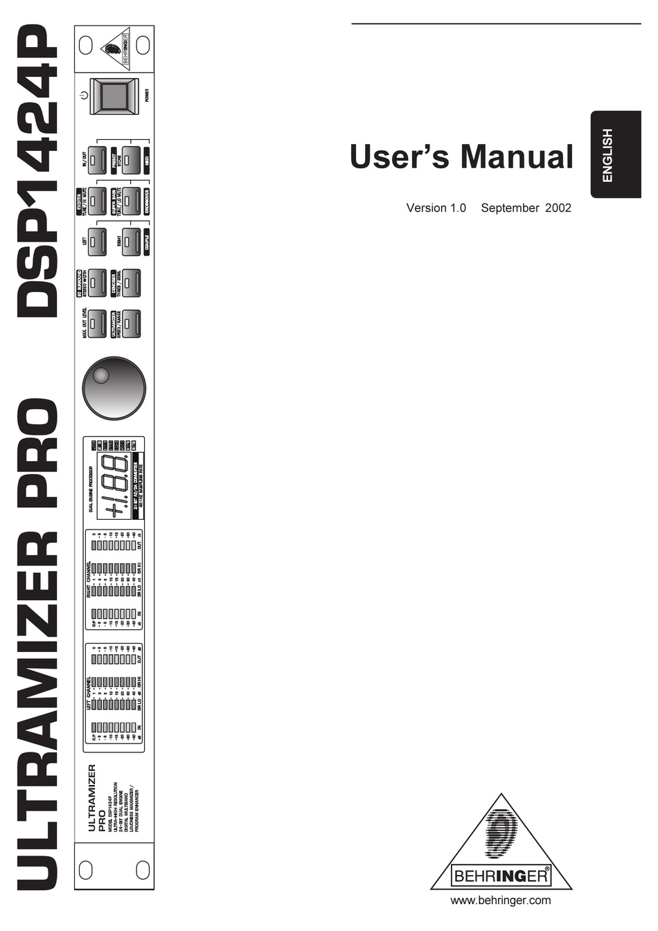 Behringer Ultramizer Pro Dsp1424p User Manual Pdf Download Manualslib