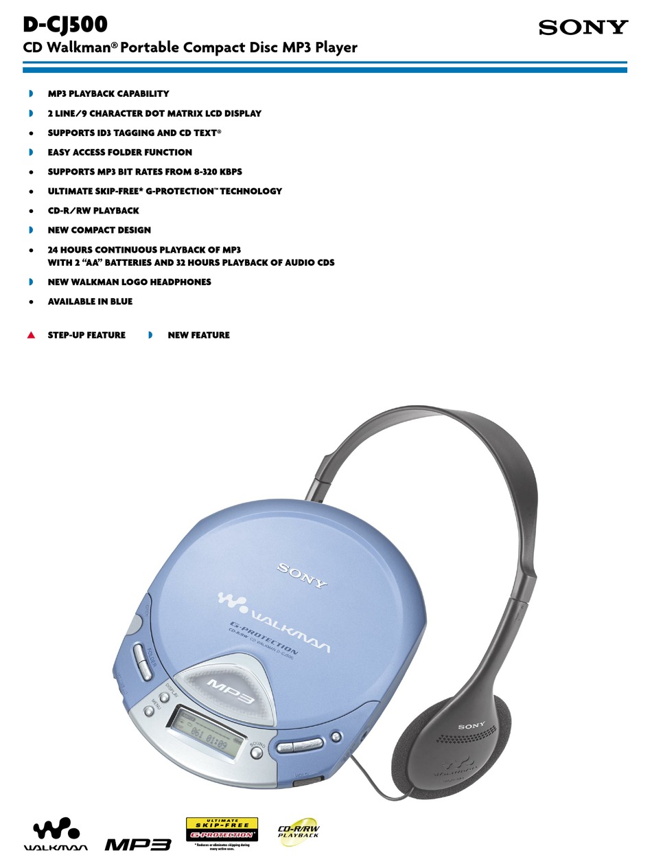 Sony Walkman D-CJ506CK Portable CD Player