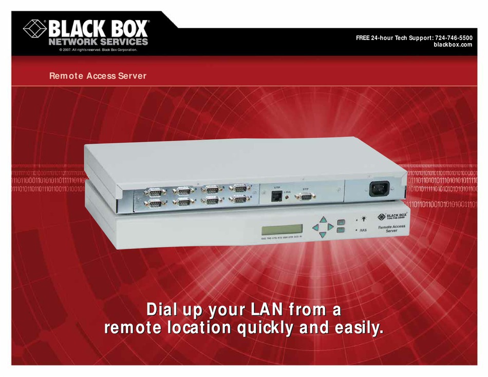 BLACK BOX LRA502AETR5 SERVER SPECIFICATIONS ManualsLib