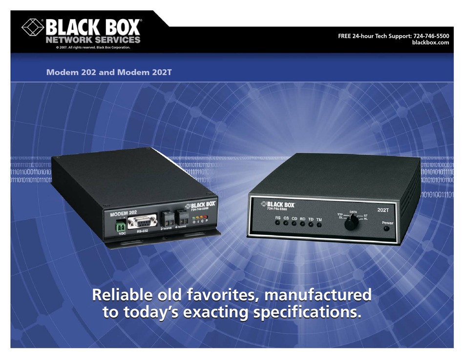 black-box-md845a-r2-modem-specifications-manualslib