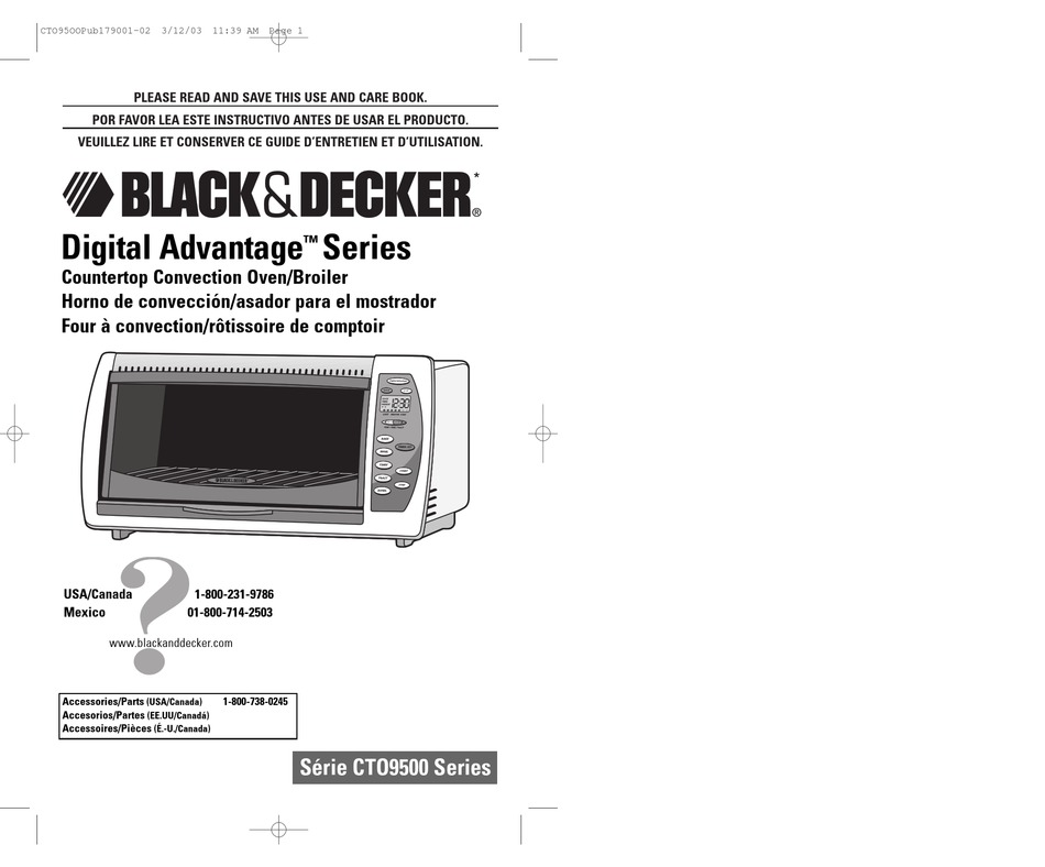 BLACK & DECKER TRO2000R TOASTER OVEN (TYPE 1 - 2) Spare Parts