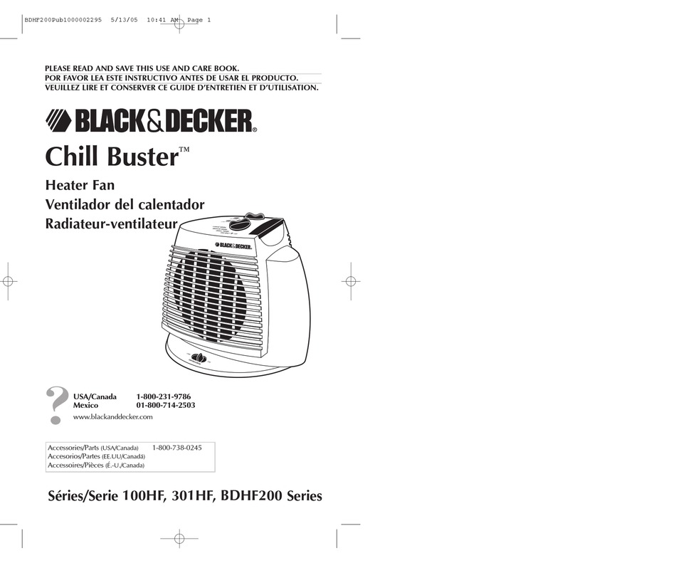 Black & Decker 1,500W Infrared Quartz Tower Heater with Manual