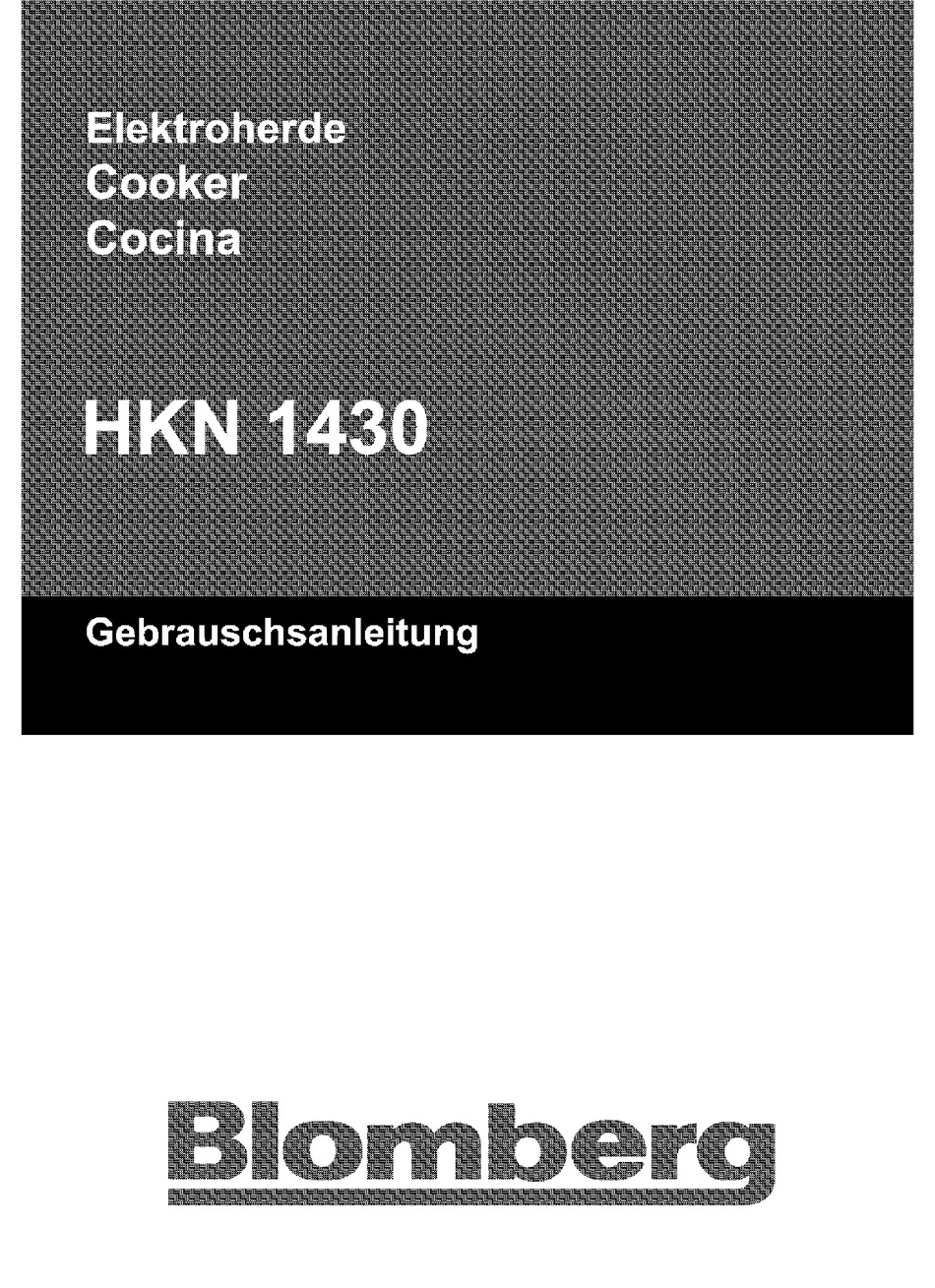 BLOMBERG HKN 1430 USER MANUAL Pdf Download | ManualsLib