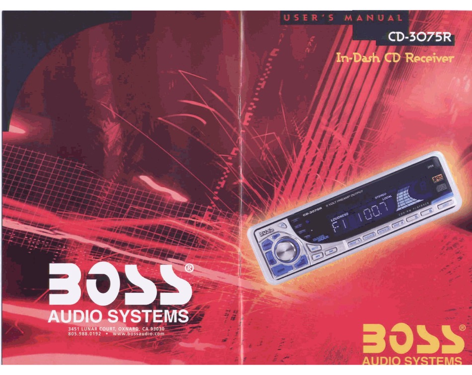 BOSS AUDIO SYSTEMS CD3075R CAR RECEIVER USER MANUAL ManualsLib