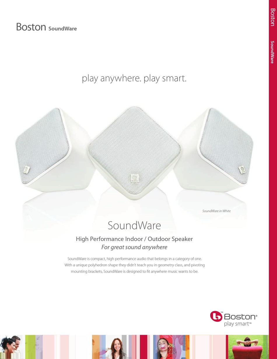 BOSTON ACOUSTICS SOUNDWARE SPEAKER SPECIFICATIONS | ManualsLib