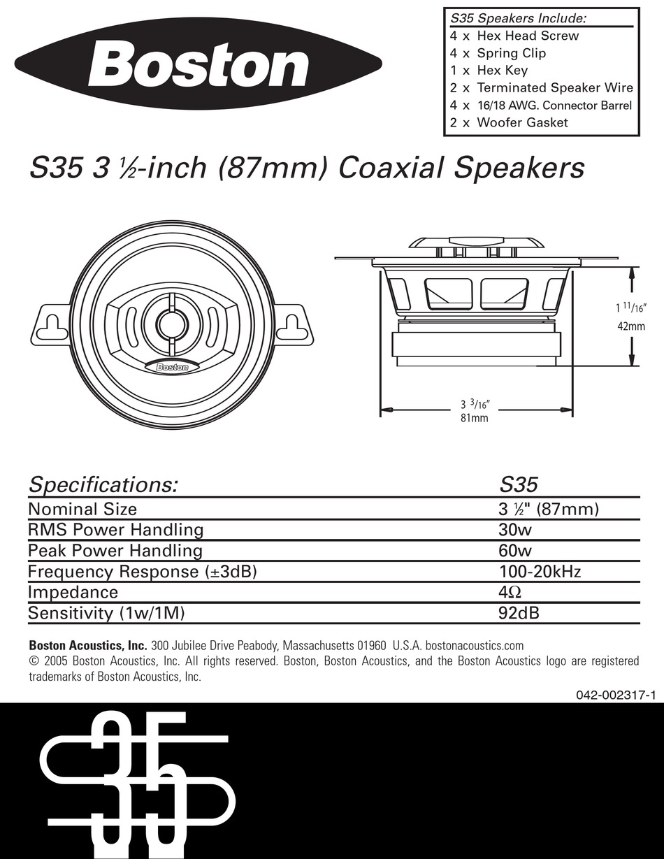 boston acoustics s35