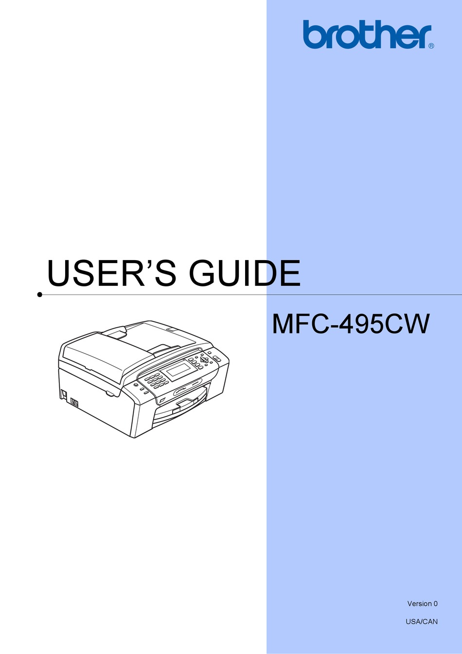 Brother Mfc 495cw User Manual Pdf Download Manualslib