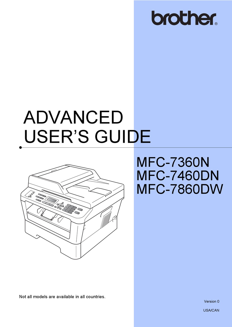 Brother Mfc 7860dw All In One Printer User Manual Manualslib