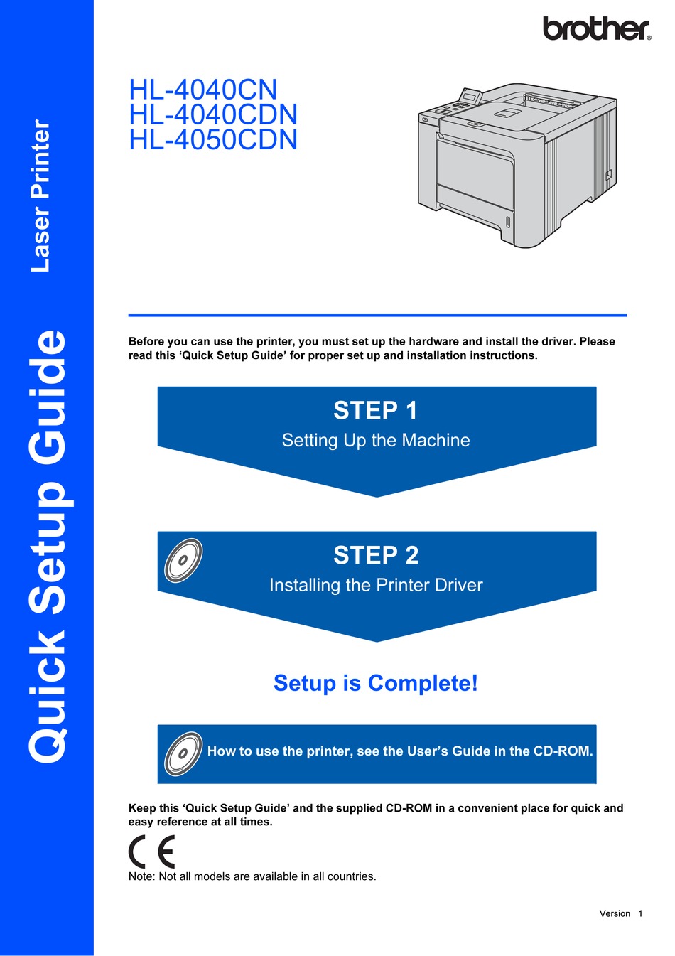 Brother Hl 4040cdn Quick Setup Manual Pdf Download Manualslib