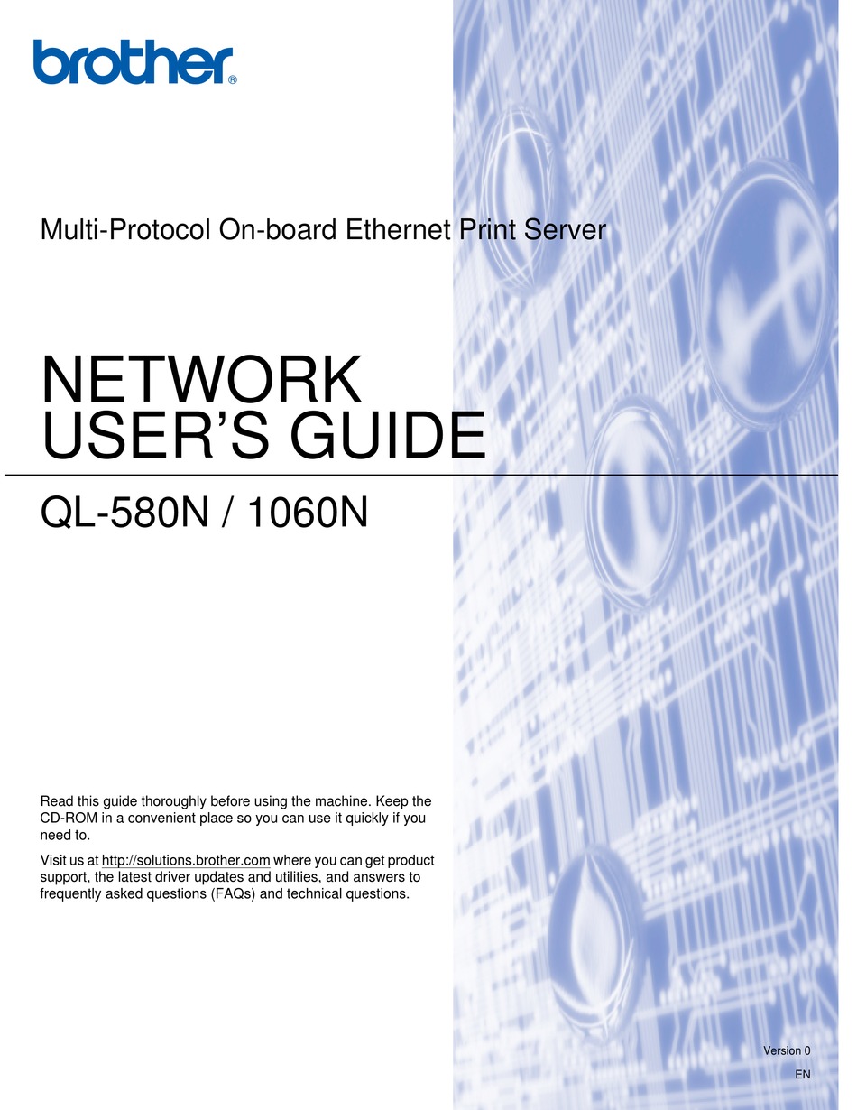 Brother Ql 1060n Network User S Manual Pdf Download Manualslib