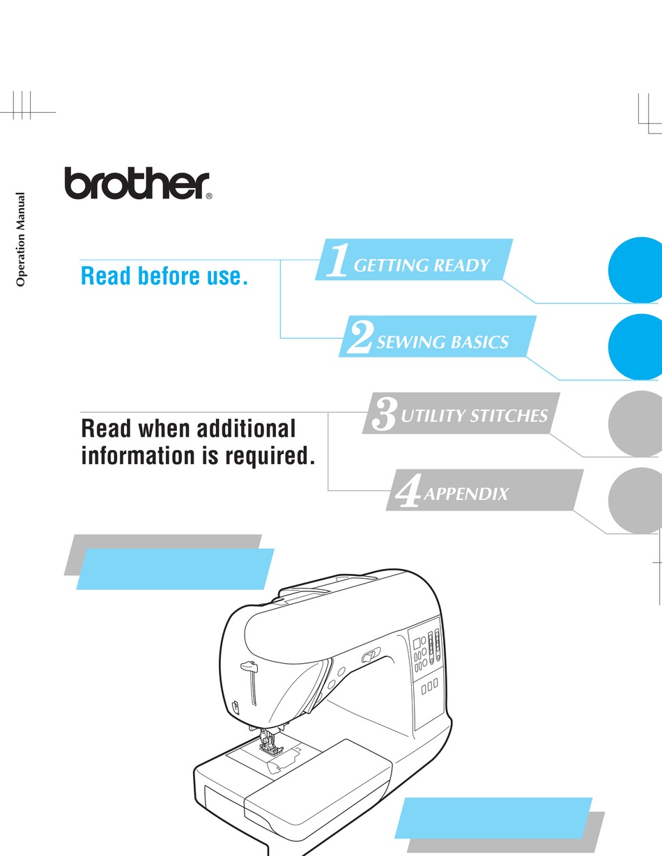 BROTHER NX-250 SEWING MACHINE OPERATION MANUAL | ManualsLib