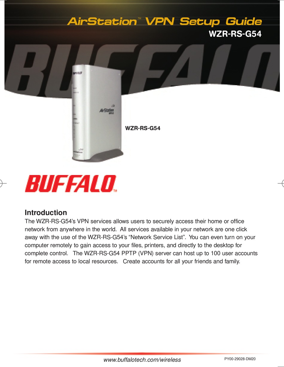 Buffalo Airstation Wzr Rs G54 Setup Manual Pdf Download Manualslib