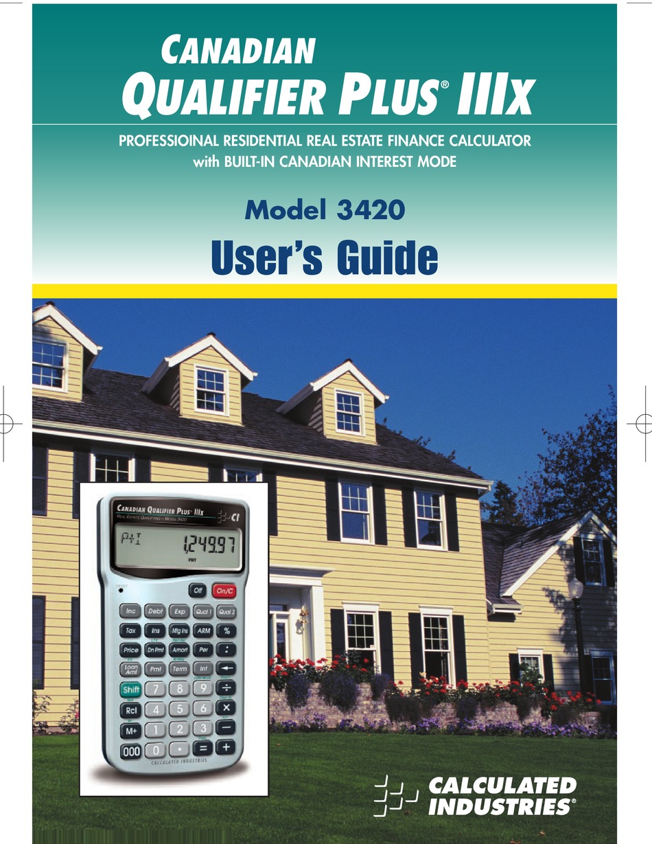 CALCULATED INDUSTRIES 3420 CALCULATOR USER MANUAL ManualsLib